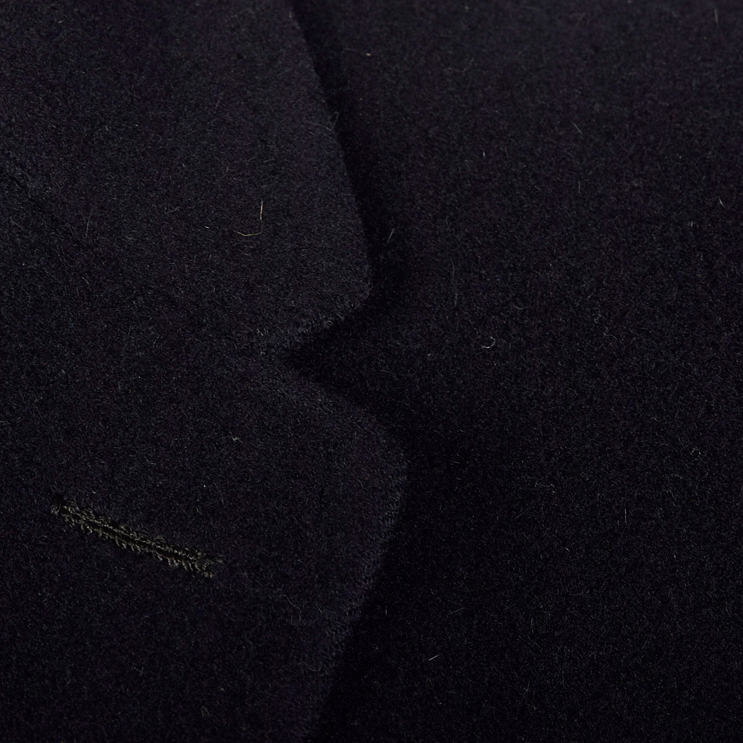 42 Large 1950s Mens Black Cashmere Overcoat