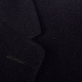 42 Large 1950s Mens Black Cashmere Overcoat