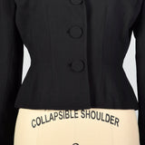 Small 1950s Black Blazer Jacket
