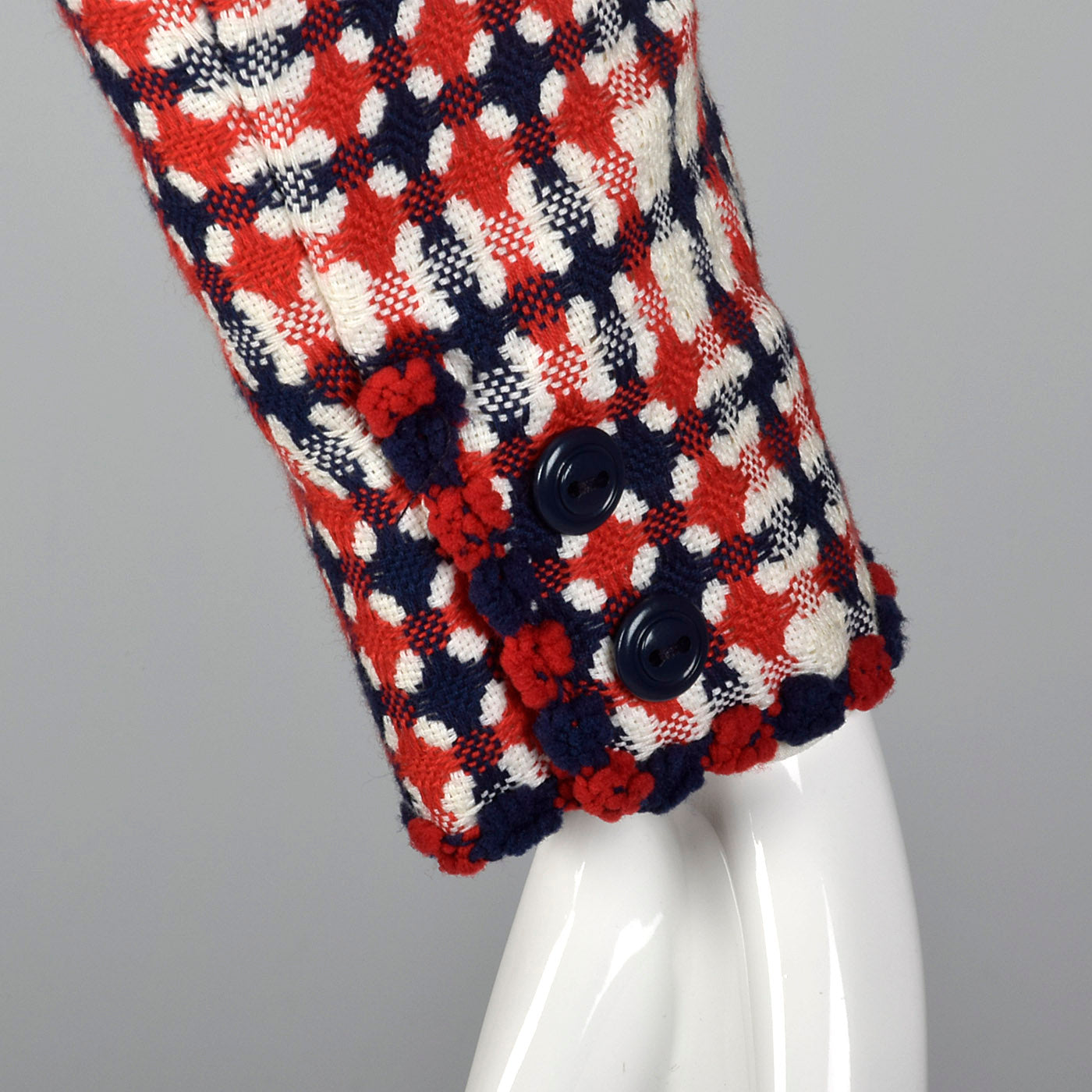 1960s Dress Set in Red and Navy Plaid
