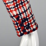 1960s Dress Set in Red and Navy Plaid