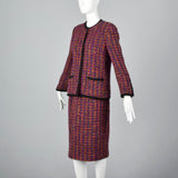 Classic Chanel Pink Tweed Skirt Suit