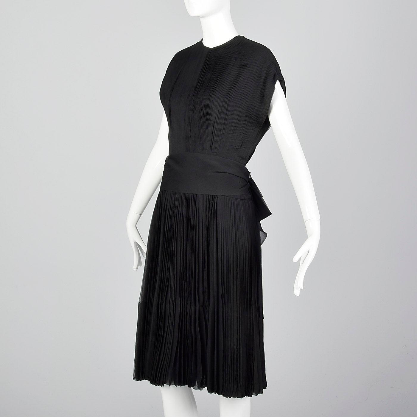 Medium Galanos 1960s Silk Pleated Dress