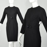 Medium 1960s Little Black Dress Timeless Shelf Bust Bracelet Sleeves Classic LBD