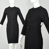 Medium 1960s Little Black Dress Timeless Shelf Bust Bracelet Sleeves Classic LBD