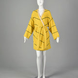 Medium Sonia Rykiel 1990s Yellow Heavy Cardigan Jacket