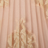 1950s Pink Lace Pleated Wedding Dress