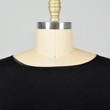 XL 1960s Black Shift Dress
