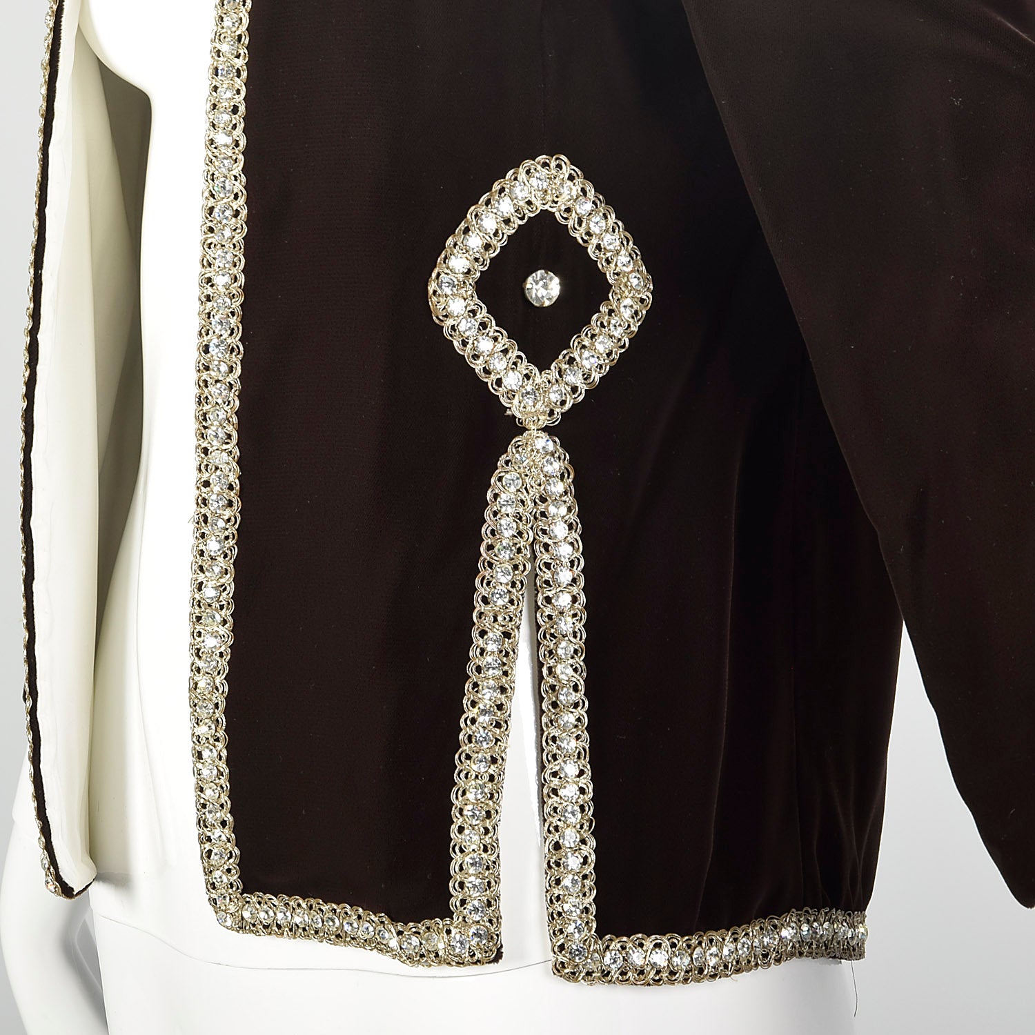 XS 1960s Brown Velvet Jacket