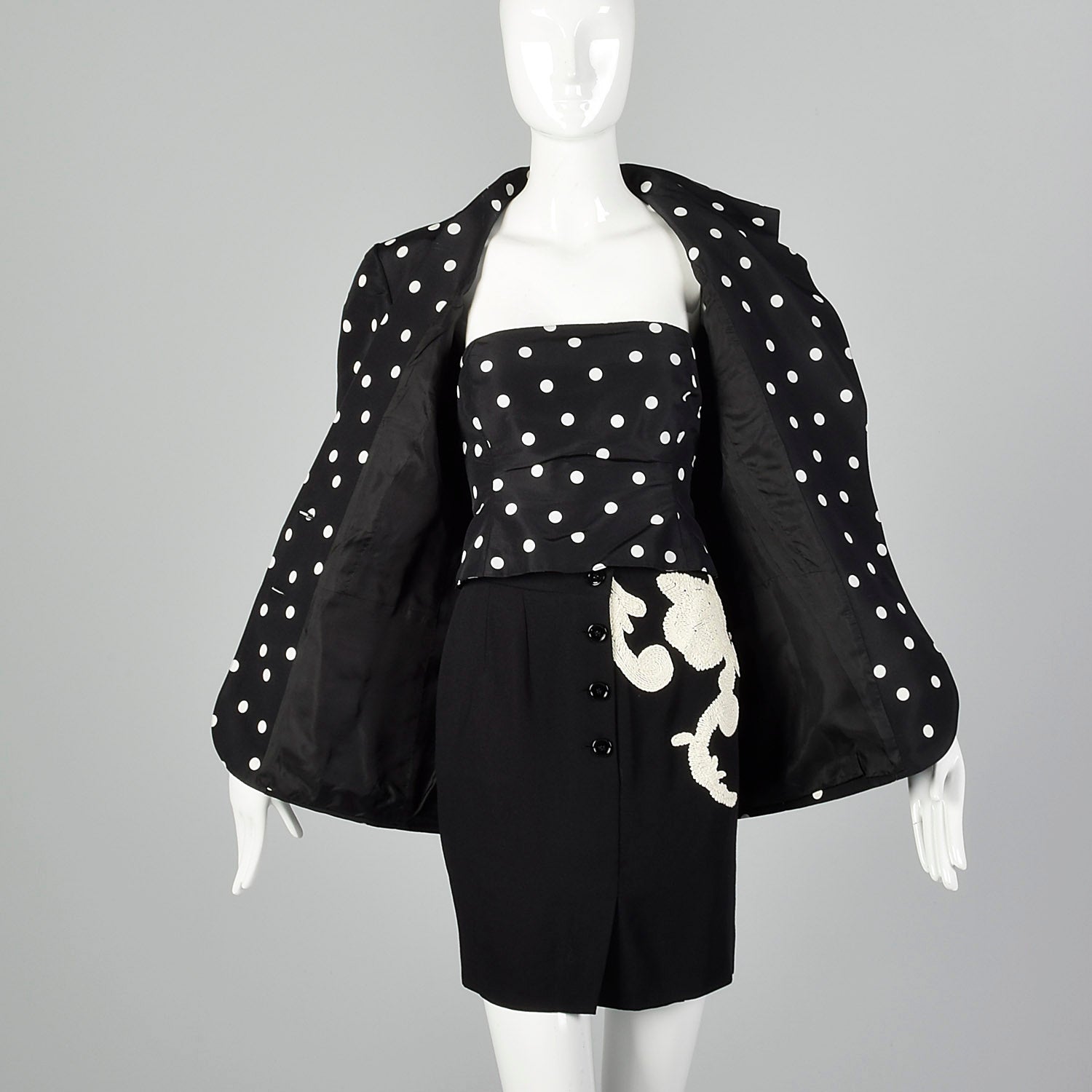 XXS Paco Rabanne 1990s Polka Dot Separates