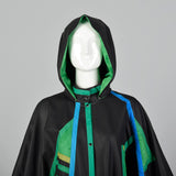 1990s Iris Mansard Rain Coat with Geometric Patterns