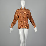Large Escada 1980s Printed Blouse