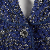 1990s Armani Collezioni Blue Knit Cardigan