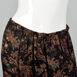 1960s Black Brocade Pajama Set
