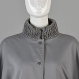 1980s Bonnie Cashin Gray Batwing Coccoon Coat