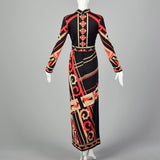 Medium 1970s Black Maxi Dress
