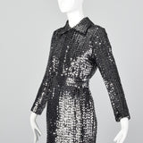 1970s Silver Sequin Dress