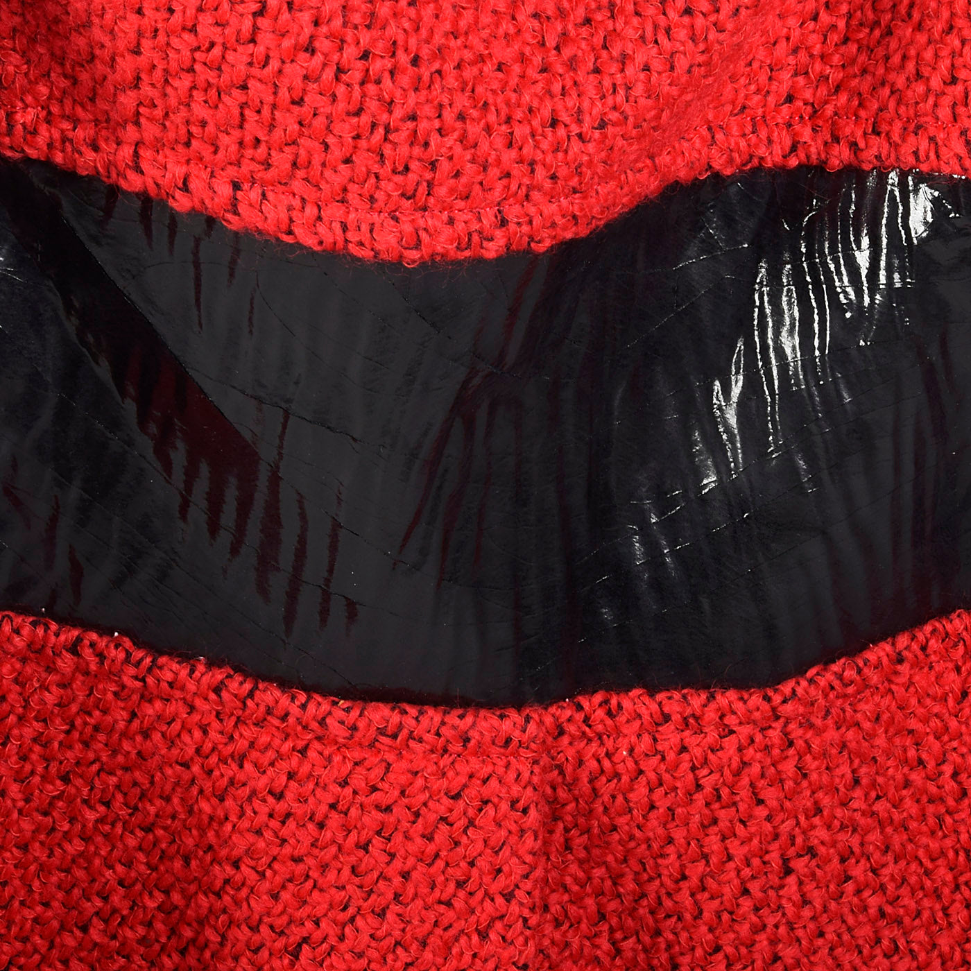 1960s Via Veneto Couture Boutique Red Tweed Space Age Dress & Coat Set