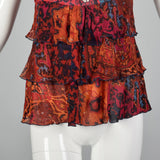 2000s Diane Von Furstenberg Abstract Swing Top