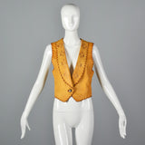 XS North Beach Leather 1990s Leather Vest