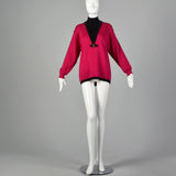XL Ferragamo Pink & Black Sweater 1990s