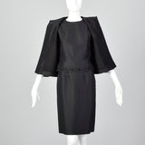 1960s Black Three Piece Skirt Set