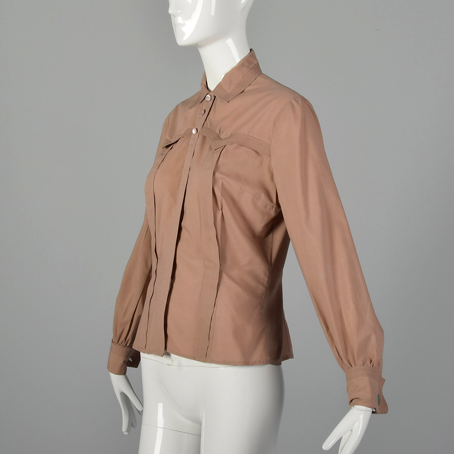 Large 1950s Bonwit Teller Cotton Blouse