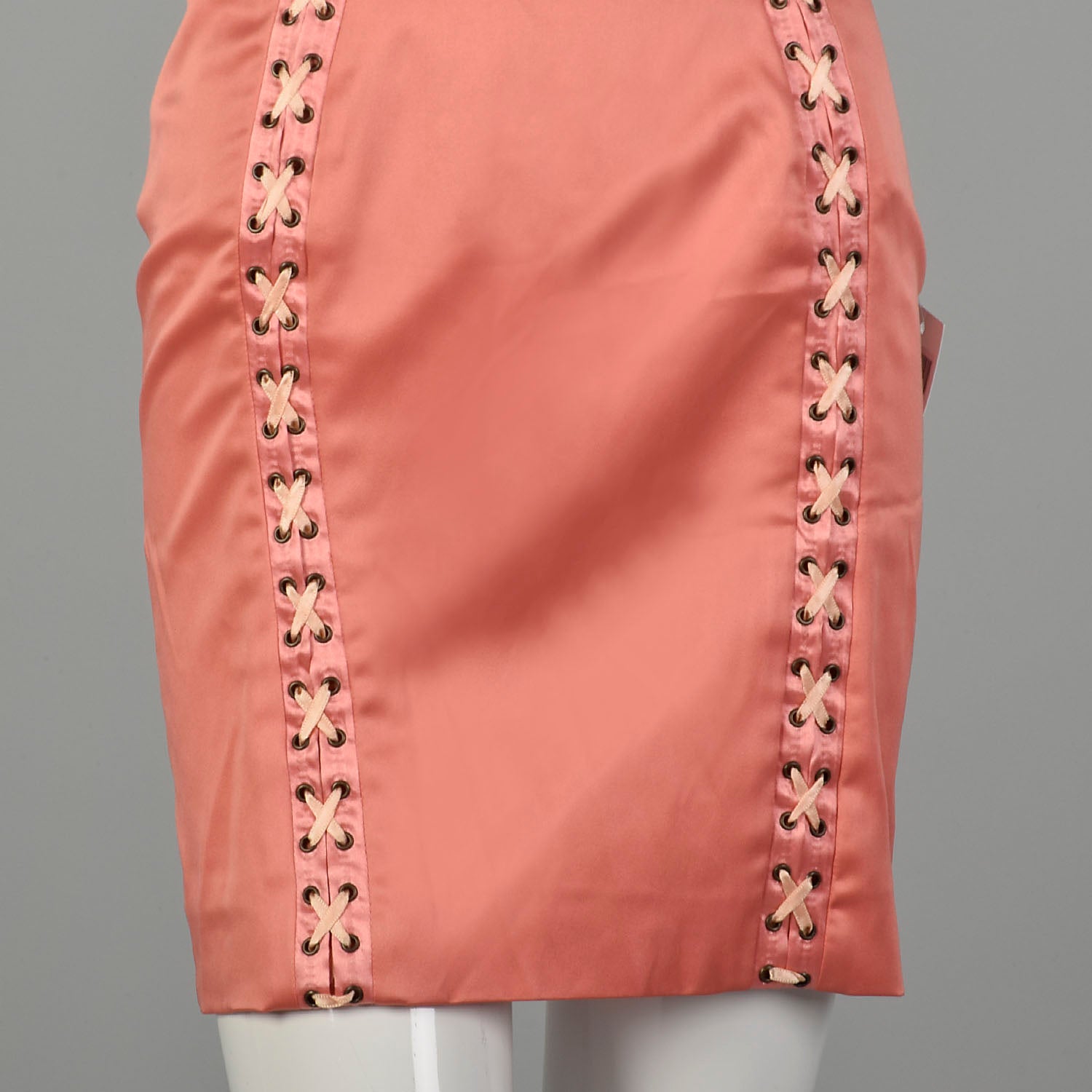 Small Just Cavalli Pink Corset Dress Sexy Strapless Satin NWT