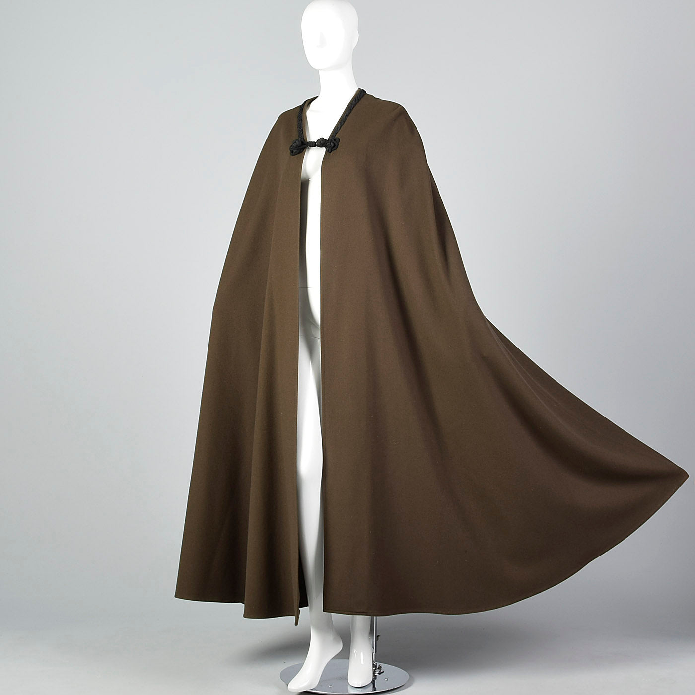 Elegant 1976 Yves Saint Laurent Russian Collection Wool Cape with a Huge Sweep