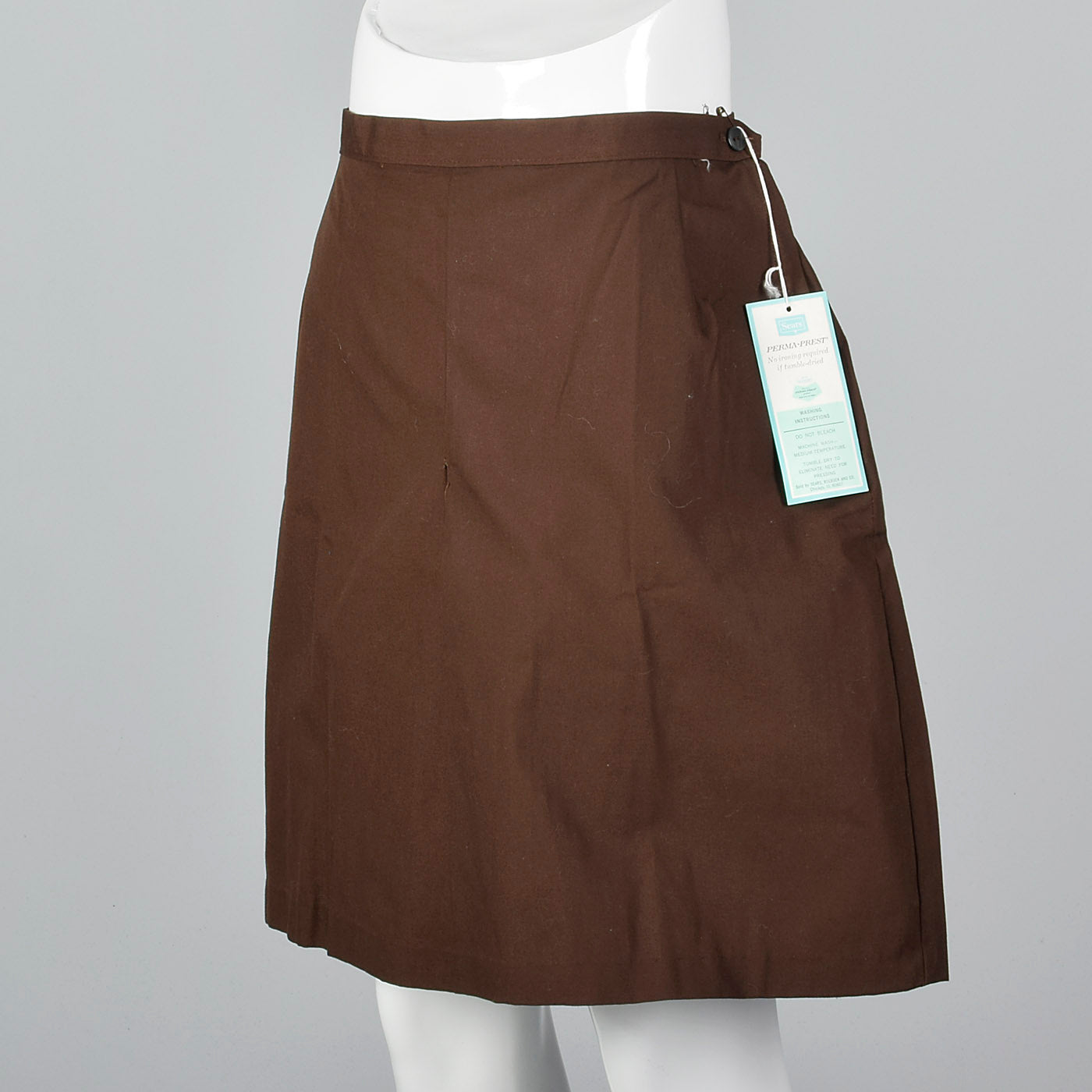 1960s Brown Mini Skort