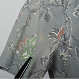 1950s Gray Print Cotton Day Dress