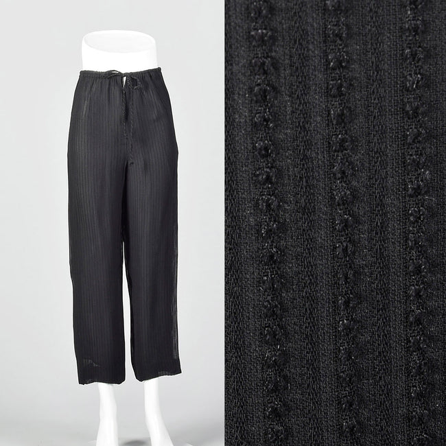 1990s Giorgio Armani Silk Lined Drawstring Pants