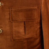 1960s Mens Brown Velvet Mod Jacket