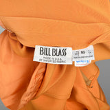 XL 1980s Bill Blass Pumpkin Autumn Set Cozy Wide Wale Corduroy Jacket Slinky Blouse