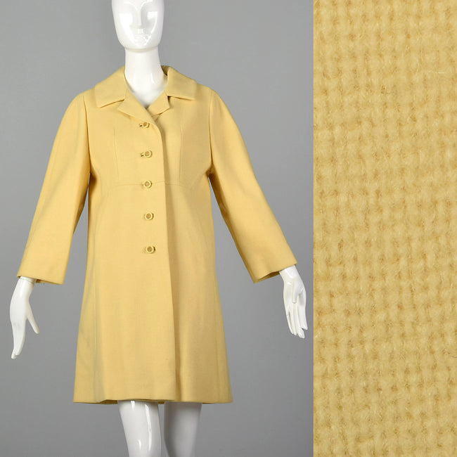 1960s Mod Yellow Spring Coat