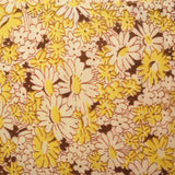 1930s Yellow Floral Dress with Open Sleeve Jacket