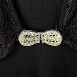 1920s Black Silk Dress with Lace Jacket