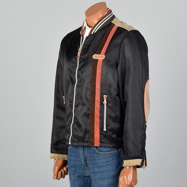 1990s Motorcycle Jacket with Leather Trim