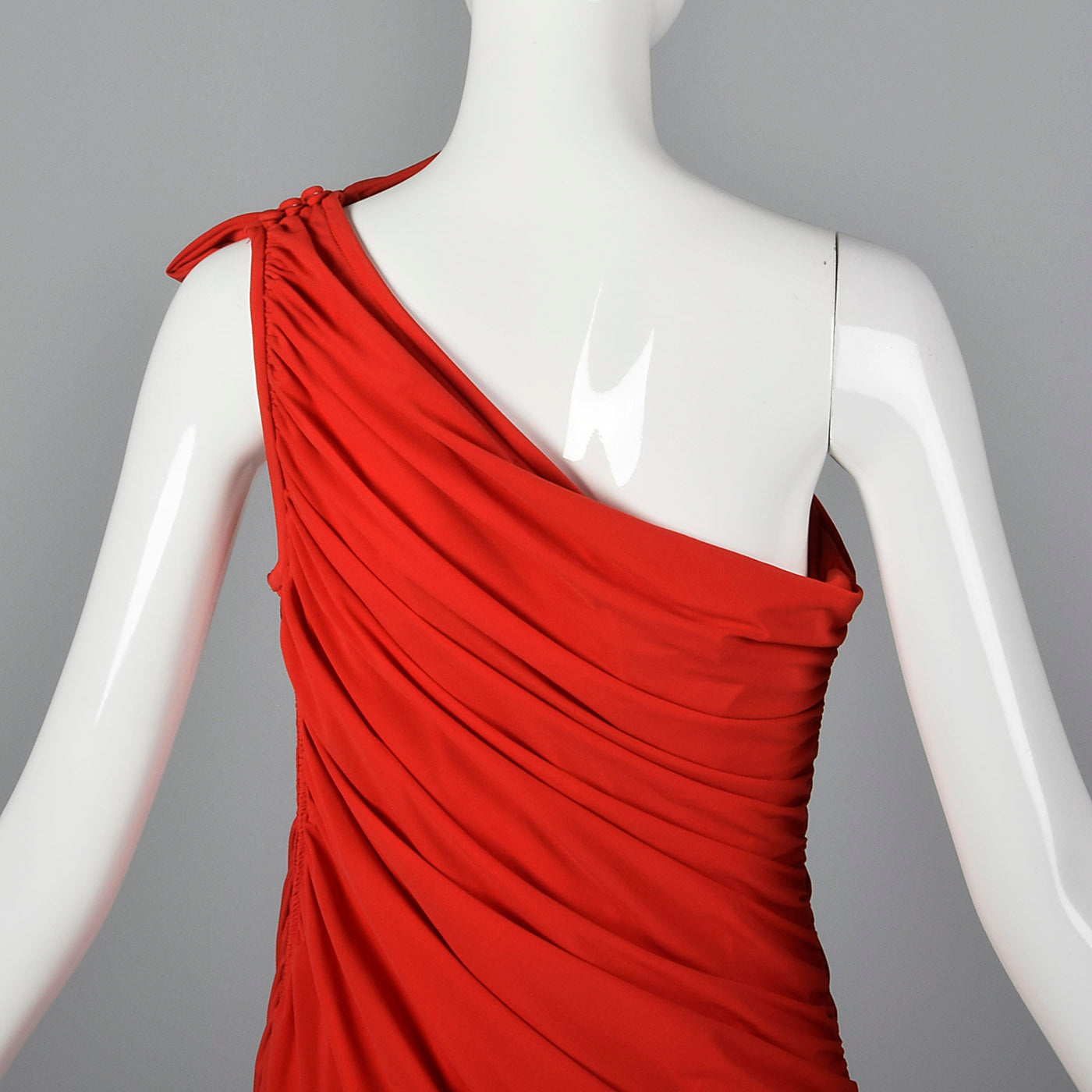 1980s Saks Fifth Avenue Red Bias Cut Dress