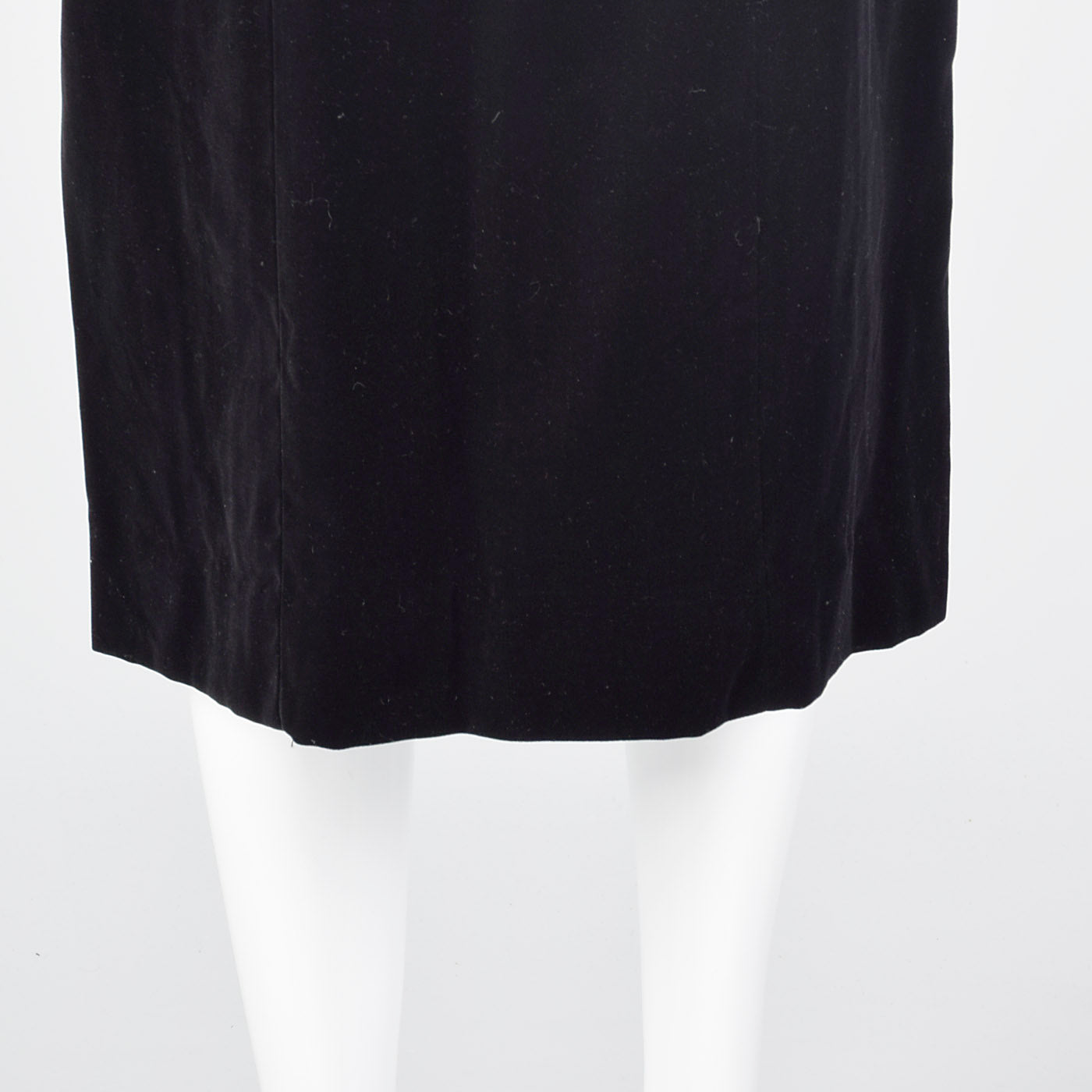1950s High Waist Black Velvet Skirt