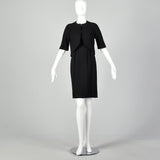 XS 1960s Black Dress Set and Matching Jacket