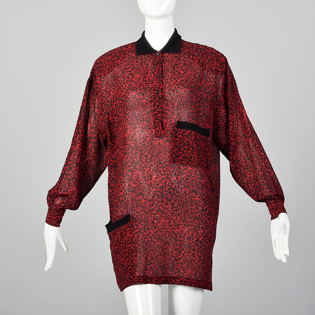 Medium Gianni Versace 1980s Silk Tunic Dress