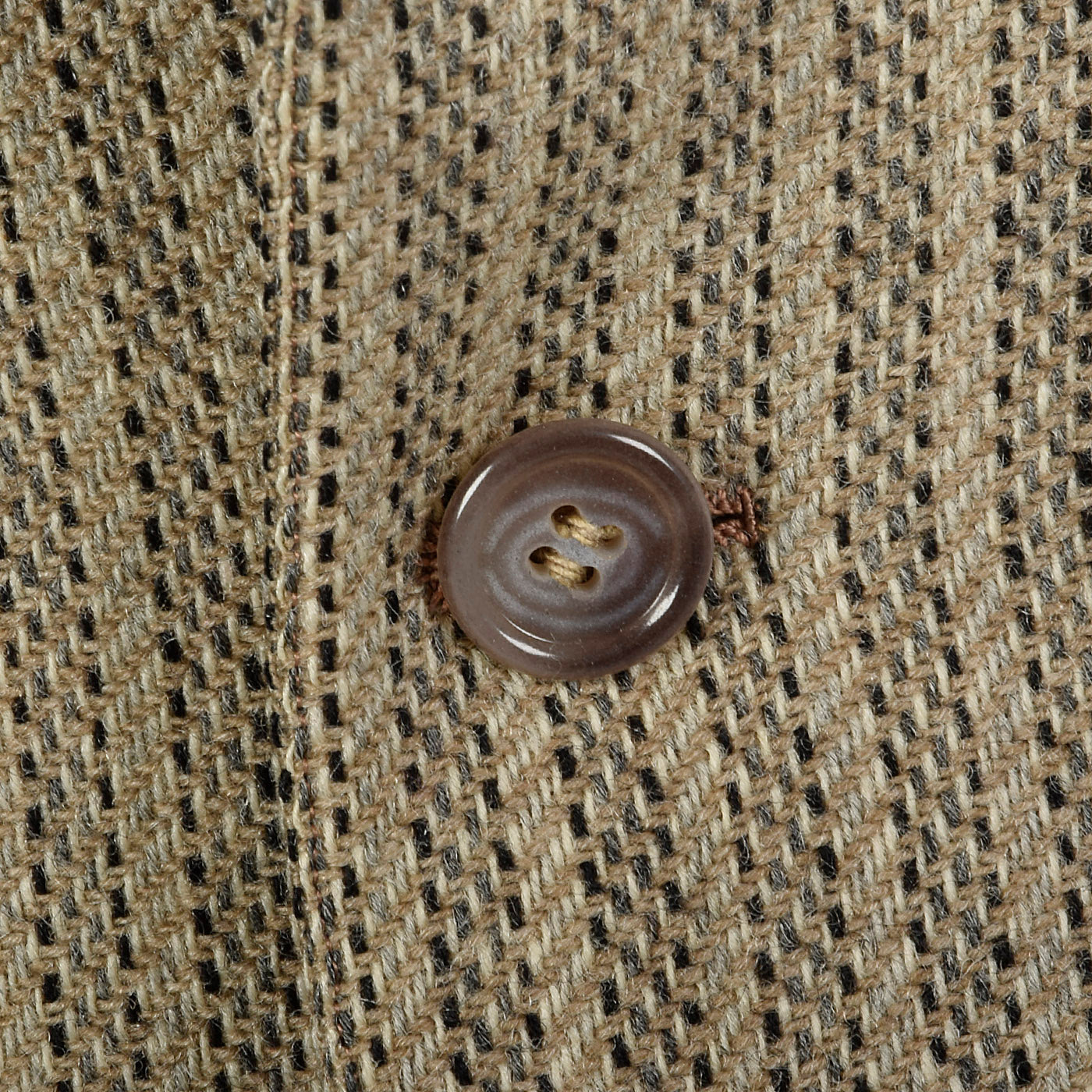 1950s Tan Tweed Stripe Jacket with Convertible Pockets