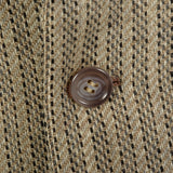 1950s Tan Tweed Stripe Jacket with Convertible Pockets