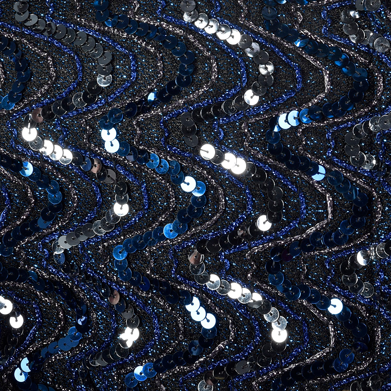 XL-XXL Lilli Diamond 1970s Blue Sequin Long Dress