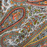 1950s Glitter Paisley Print Full Circle Skirt