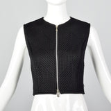 1980s Claude Montana Quilted Black Vest