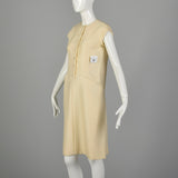 Medium 1960s Dress Suzy Perette Cream Wool Silk Sack Dress