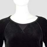 Small Sonia Rykiel 1990s Black Velour Top