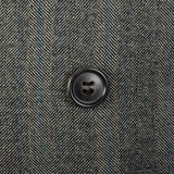 42L 1940s 2pc Suit Grey Herringbone Twill Double Breasted Peak Lapel